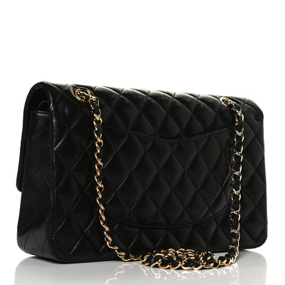 Chanel Lambskin Quilted Medium Double Flap Black 3 of 16
