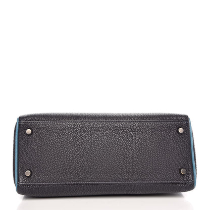 Hermes Togo Bi-Color Kelly Retourne 28 Indigo Blue Jean 39 of 64