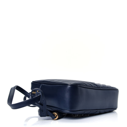 Saint Laurent Calfskin Matelasse Monogram Lou Camera Bag Deep Marine 3 of 4