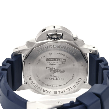 Panerai Stainless Steel Rubber 42mm Luminor Submersible Automatic Watch Blue PAM00959 4 of 5