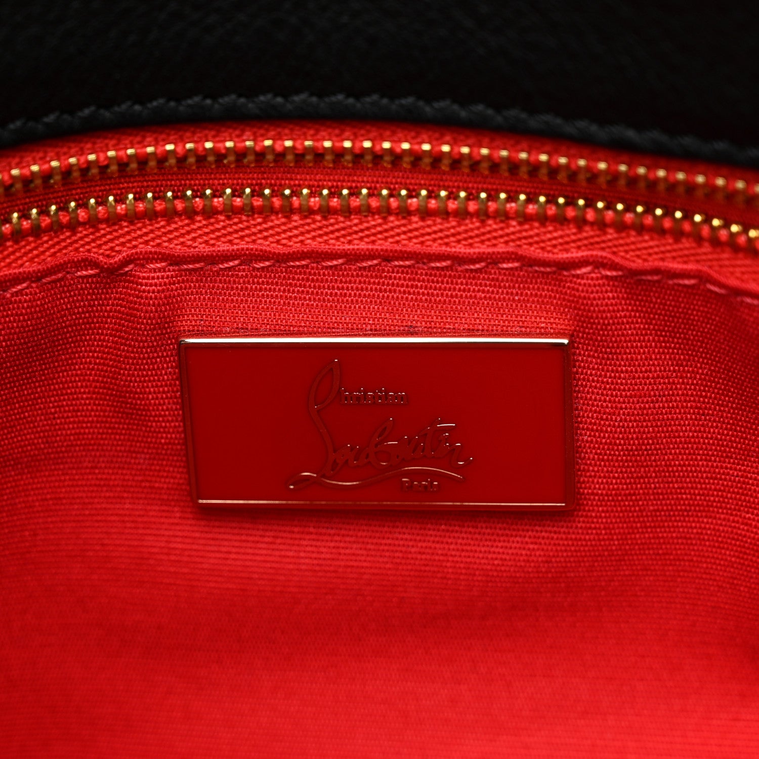 Christian Louboutin Patent Suede Calfskin Edie Shoulder Bag Black 6 of 10