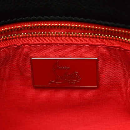 Christian Louboutin Patent Suede Calfskin Edie Shoulder Bag Black 6 of 10