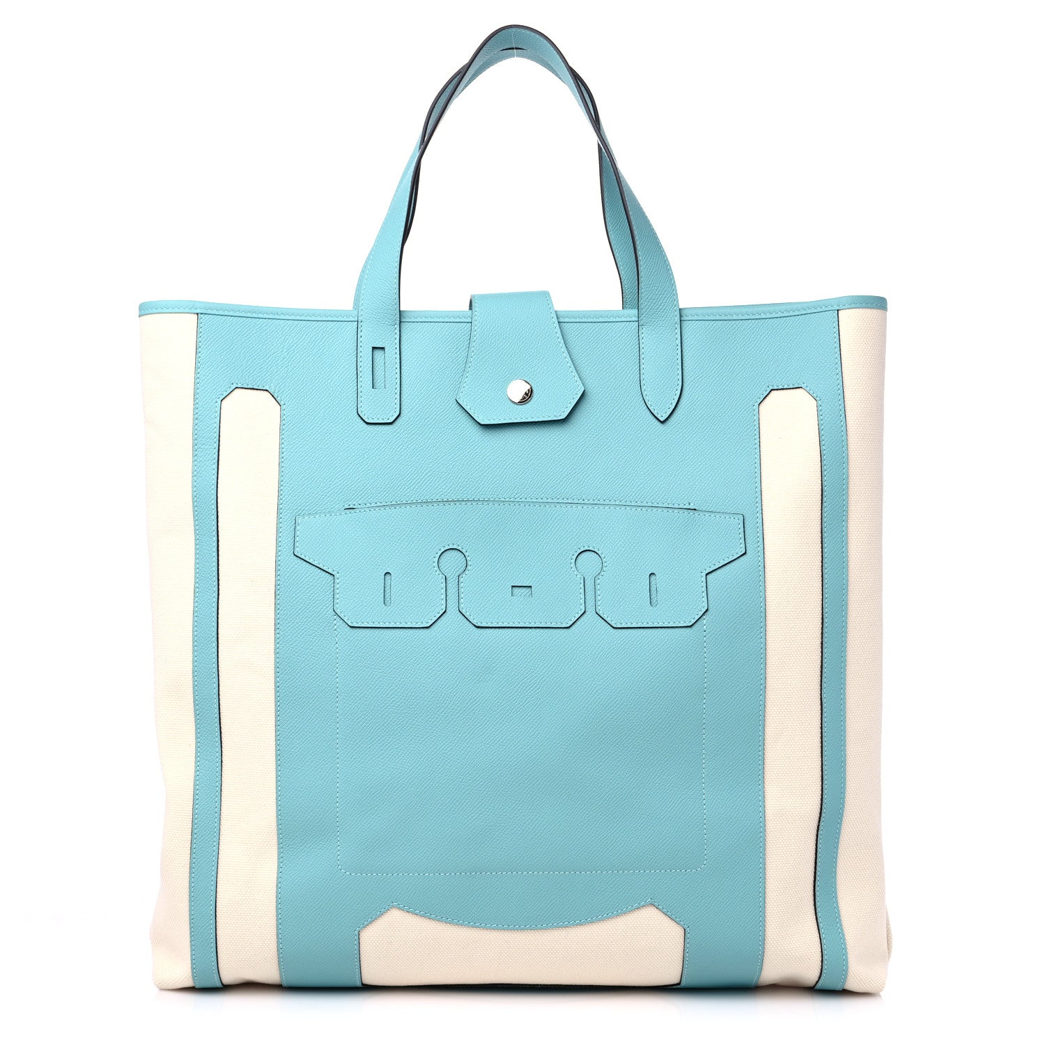 Hermes Canvas Epsom Calfskin Petit H Monsieur B Bag 1 of 8