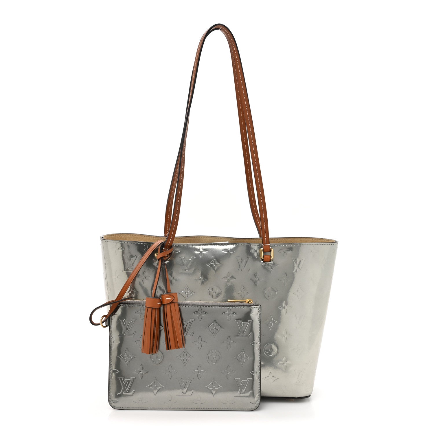 Louis Vuitton Vernis Long Beach PM Gris Metal 3 of 11