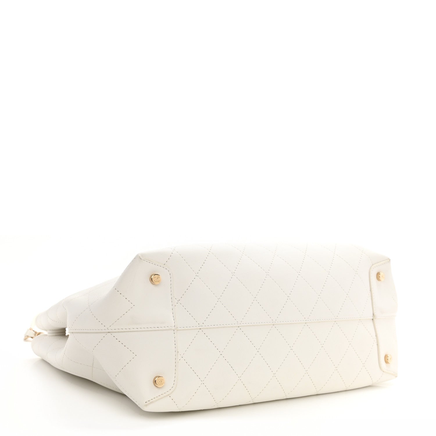Chanel Calfskin Large Serial Shopper Tote White 4 of 10