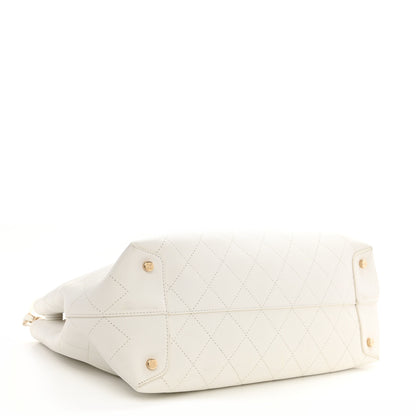 Chanel Calfskin Large Serial Shopper Tote White 4 of 10