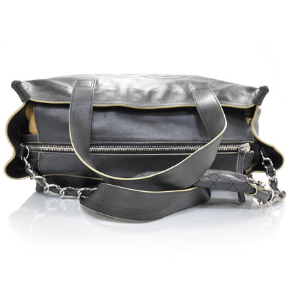 Chanel Lambskin Edgy Large Zip Top Tote Black 5 of 11