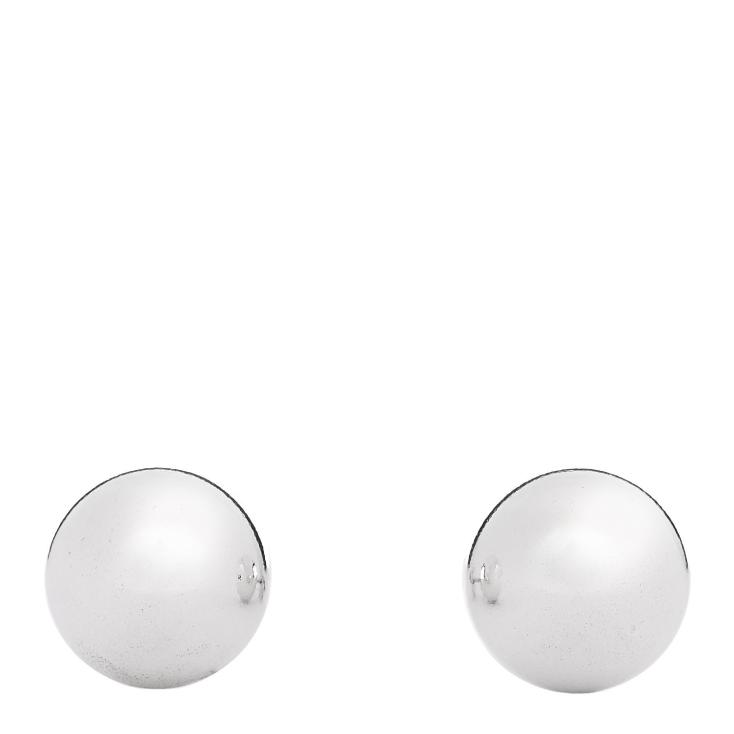 Tiffany Sterling Silver 10mm HardWear Ball Earrings 1 of 5