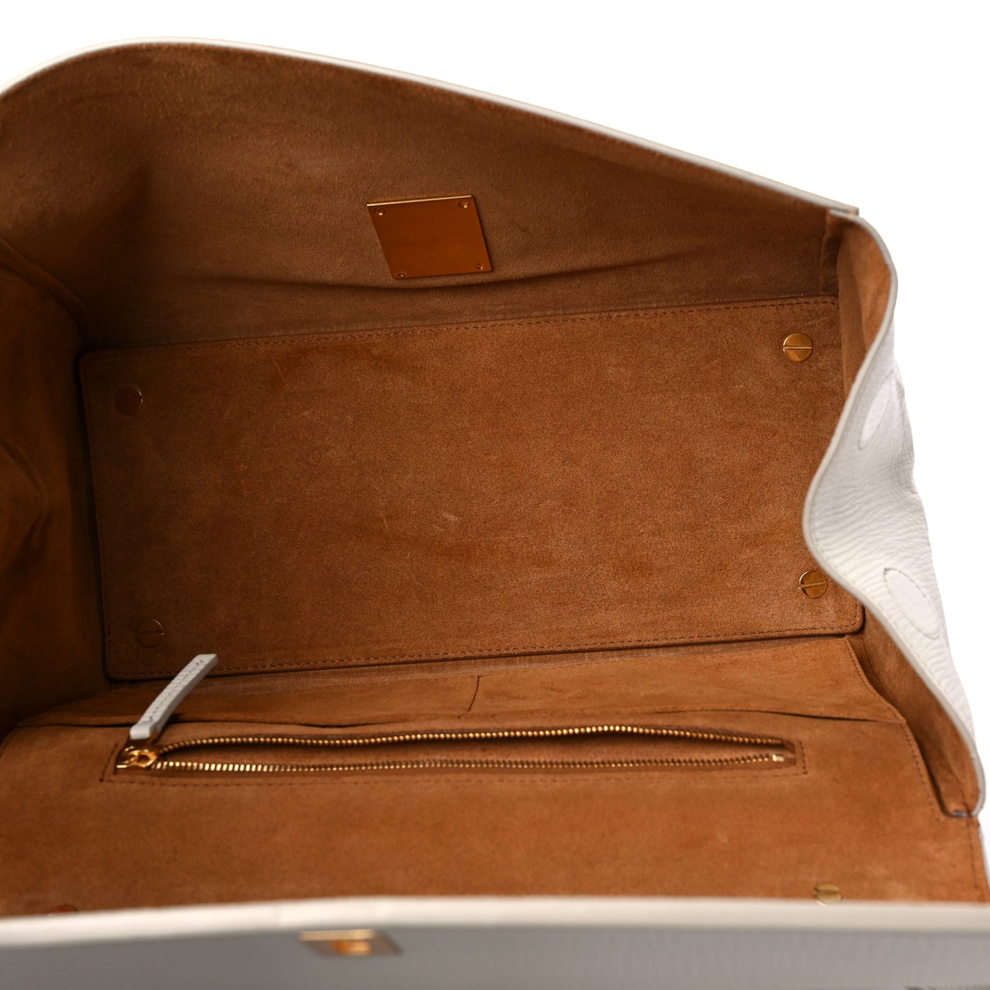 Calfskin BV Angle Shoulder Bag Off White