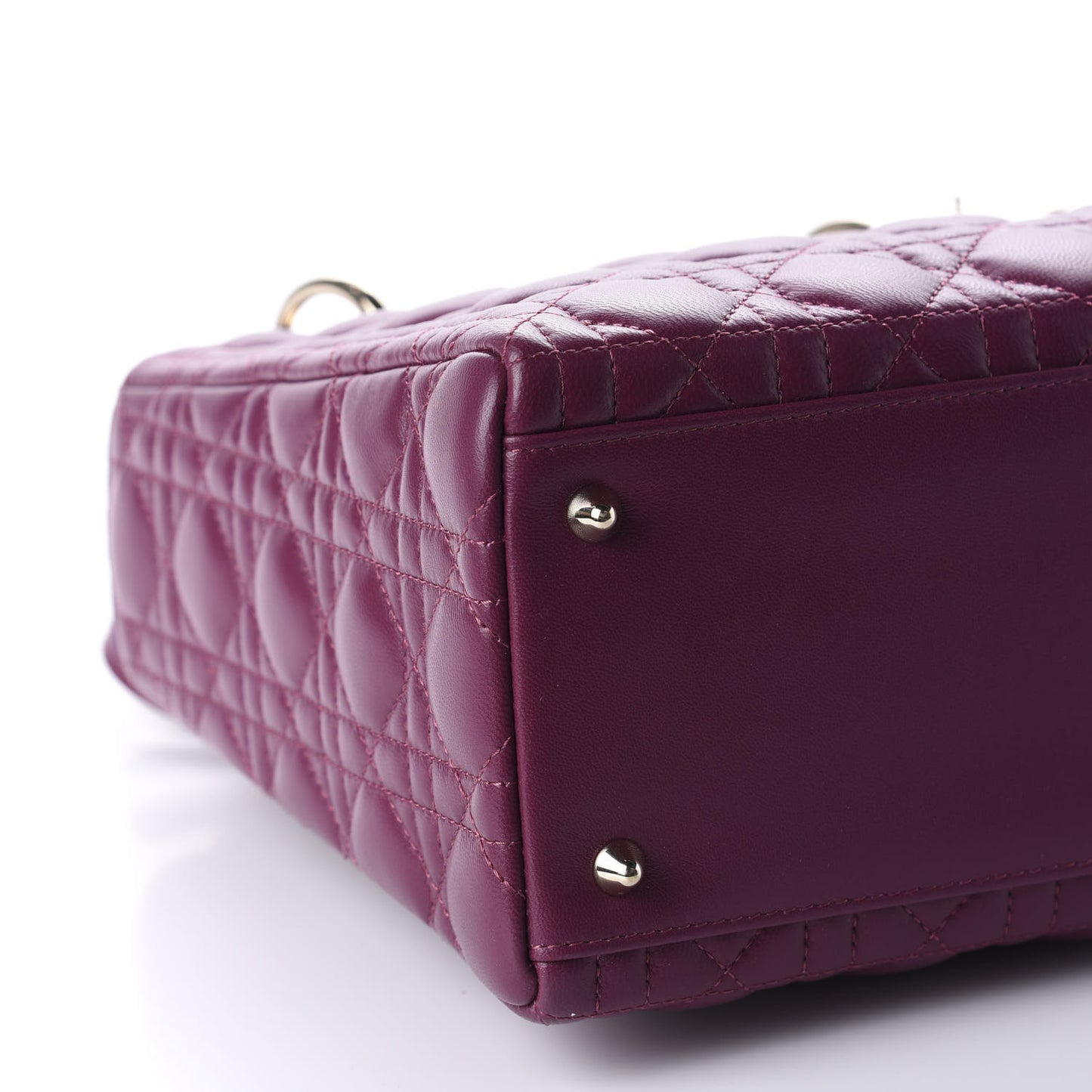 Lambskin Cannage Medium Lady Dior Purple