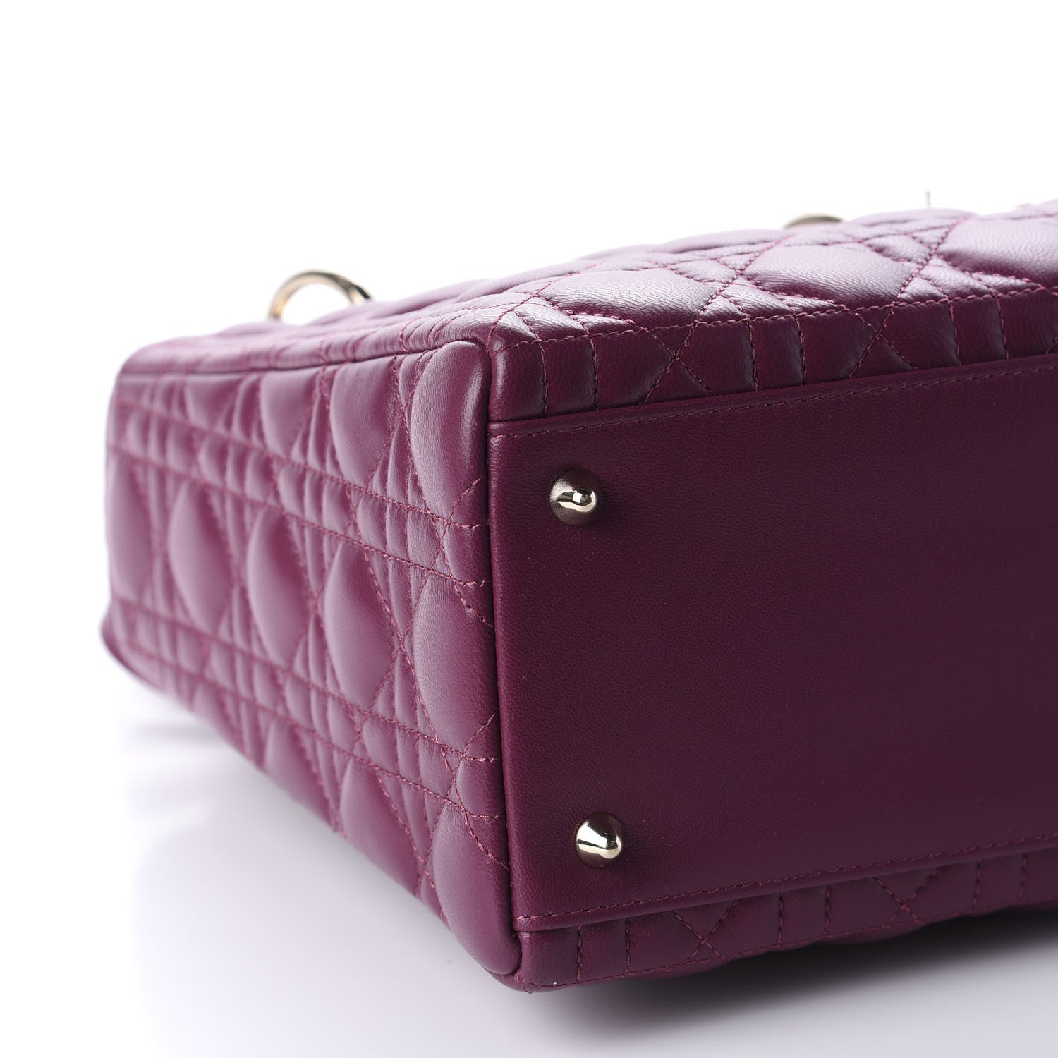 Christian Dior Lambskin Cannage Medium Lady Dior Purple 7 of 11