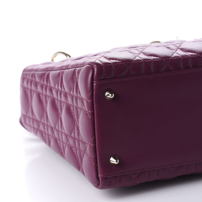 Christian Dior Lambskin Cannage Medium Lady Dior Purple 7 of 11