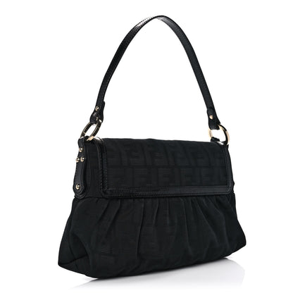 Fendi Zucchino Small Chef Shoulder Bag Black 3 of 11