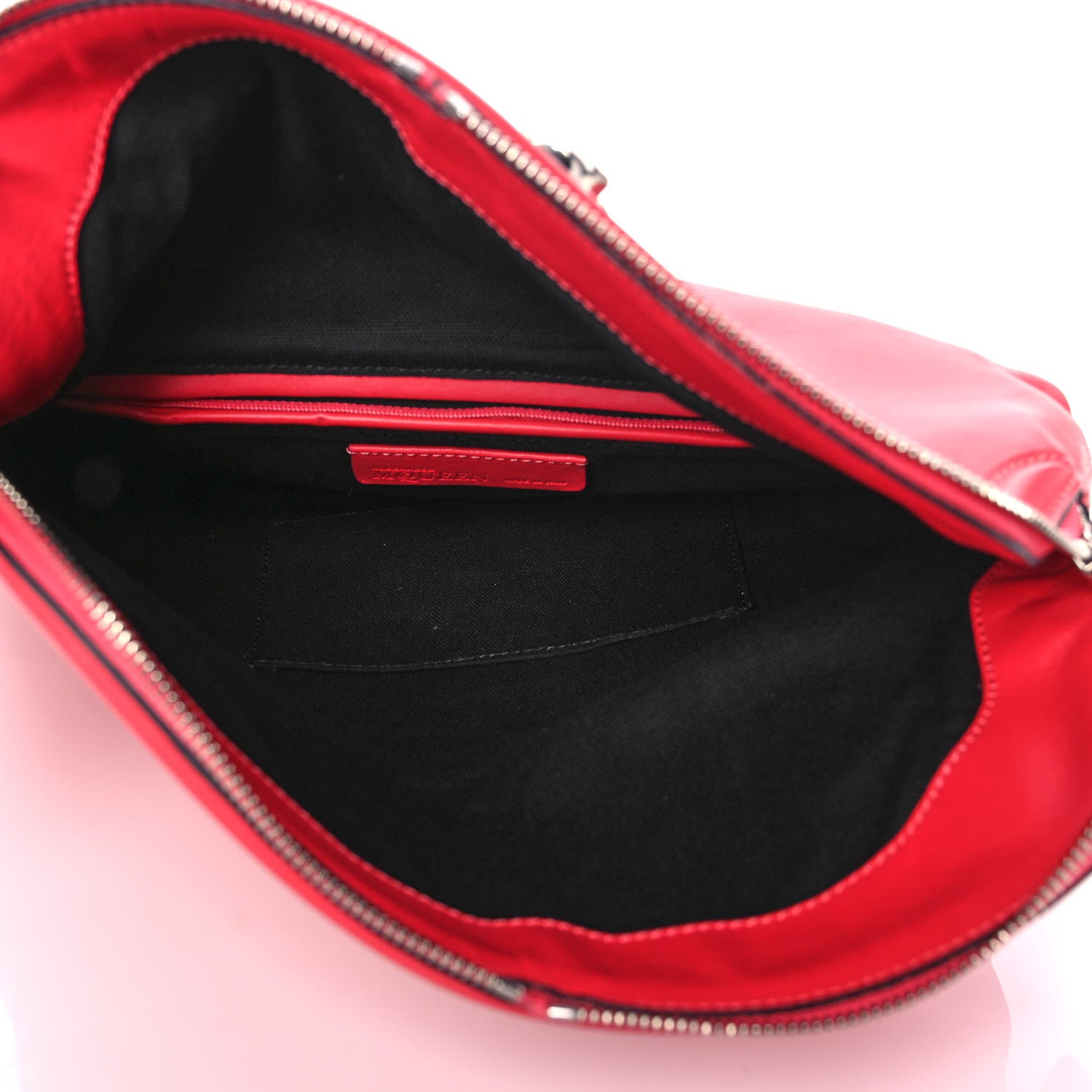 Alexander McQueen Nappa Padlock Skull Clutch Red 5 of 11
