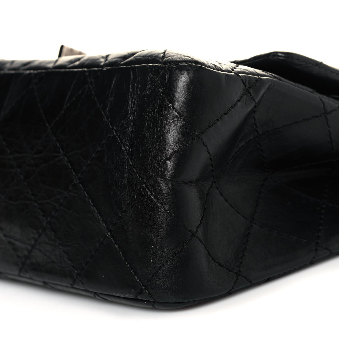 Aged Calfskin Quilted 2.55 Reissue 226 Flap Black