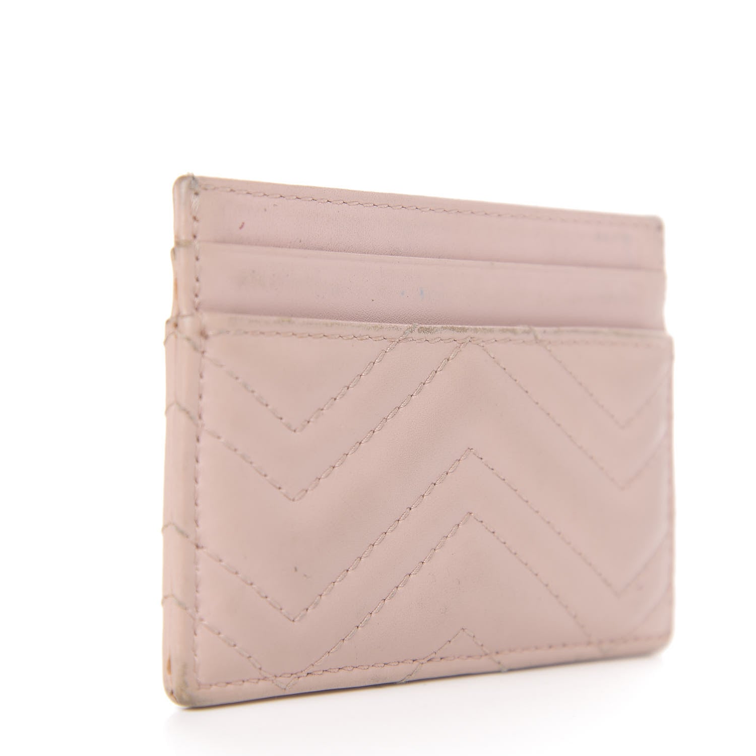 Gucci Calfskin Matelasse GG Marmont Card Holder Perfect Pink 3 of 11