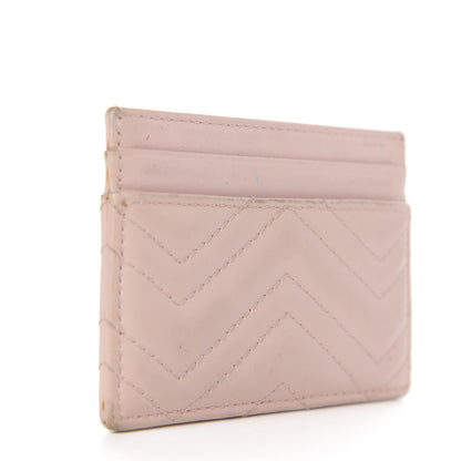 Gucci Calfskin Matelasse GG Marmont Card Holder Perfect Pink 3 of 11