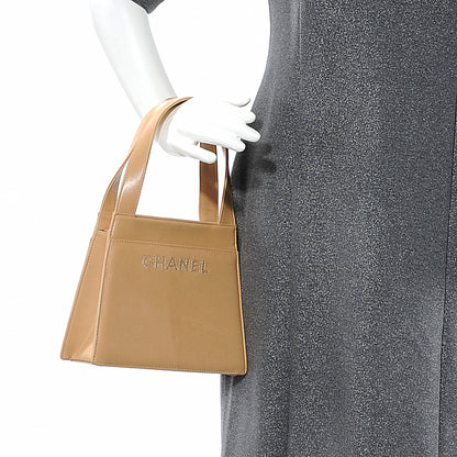 Chanel Lambskin Handbag Beige 2 of 8