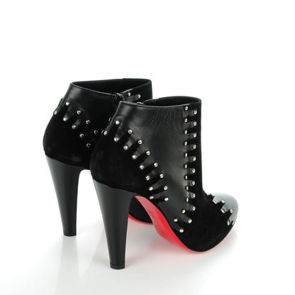 Christian Louboutin Veau Velours Shiny Calf Volvotico 100 Booties 38.5 Black 4 of 8