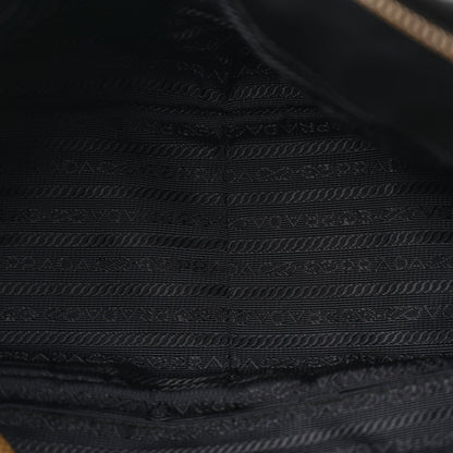 Prada Tessuto Nylon Soft Calfskin Shopping Satchel Black 5 of 16