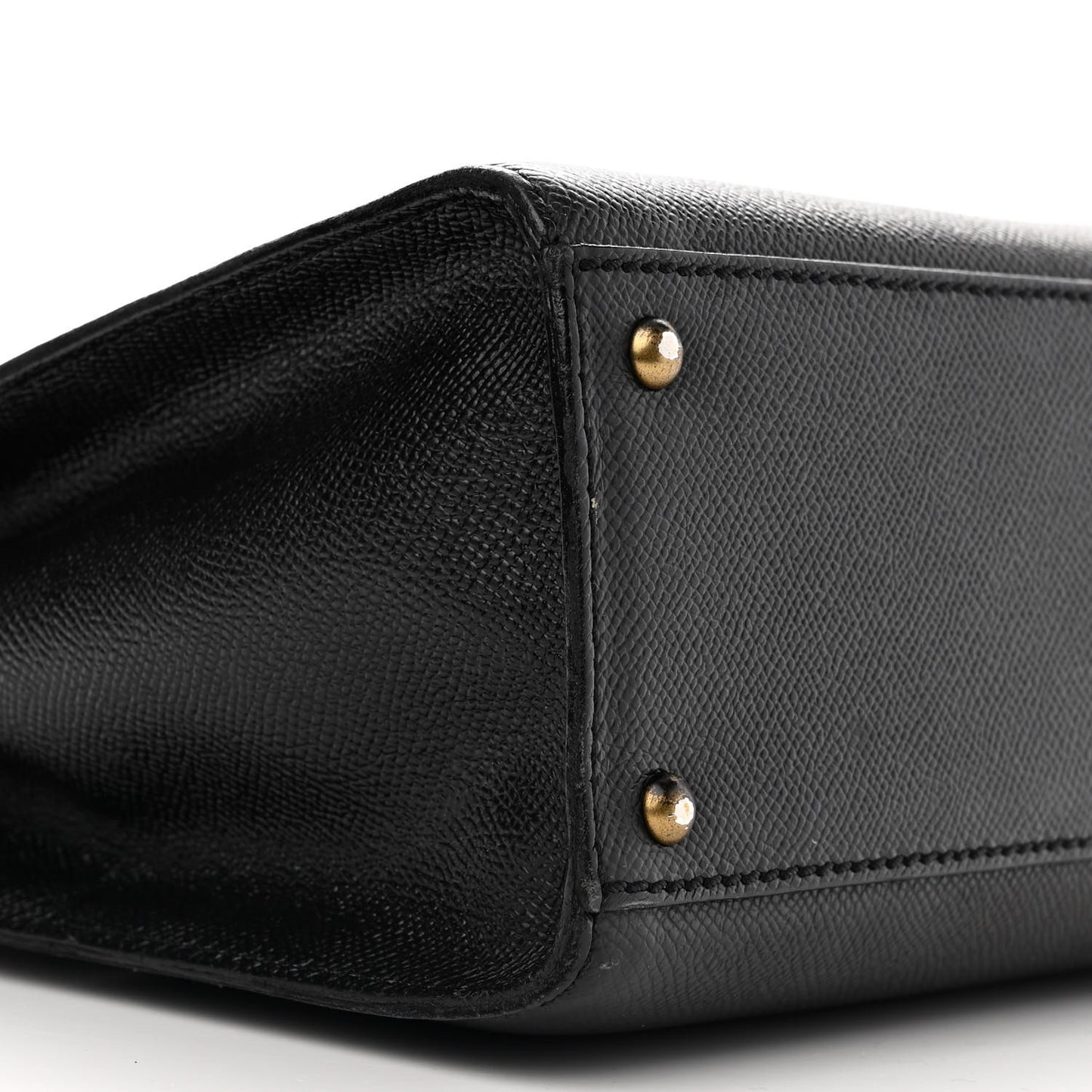 Grained Calfskin Shoulder Bag Black
