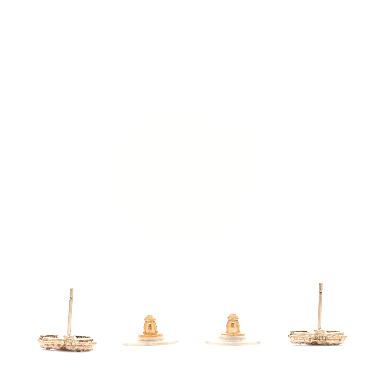 Crystal Mini CC Earrings Gold