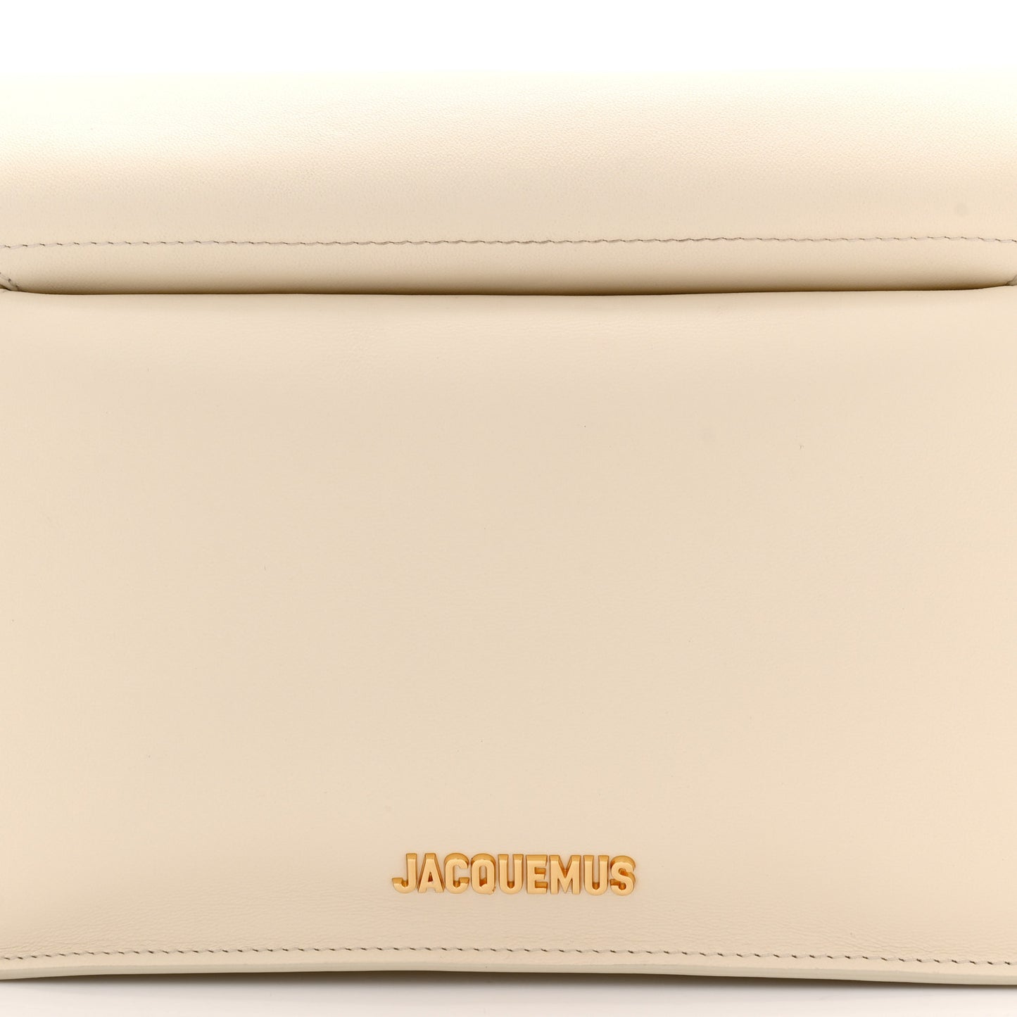 Smooth Calfskin La Pochette Rond Carre Light Ivory