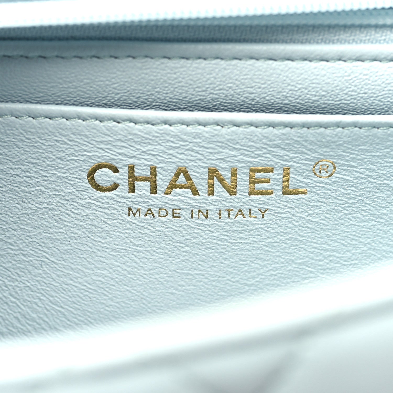 Chanel Lambskin Quilted Mini Top Handle Rectangular Flap Light Blue 6 of 11