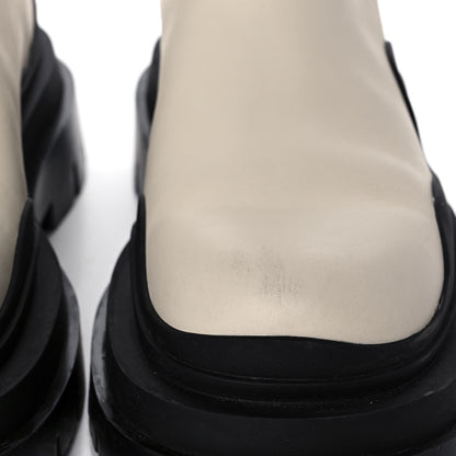 Bottega Veneta Calfskin The Tire Chelsea Boots 38 Sea Salt Black 10 of 13
