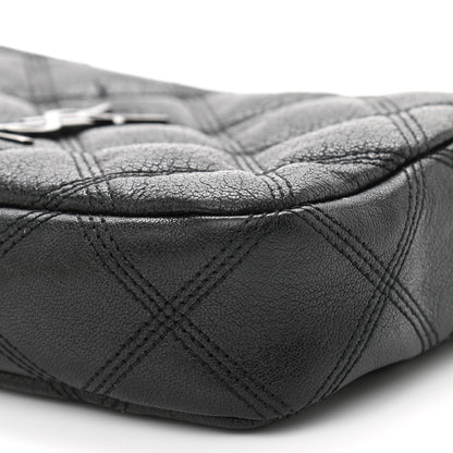Saint Laurent Grained Lambskin Quilted Mini Becky Double Zip Bag Black 11 of 13