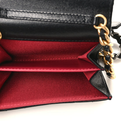 Chanel Lambskin Quilted Chanel 19 Flap Coin Purse With Chain Black 5 of 9