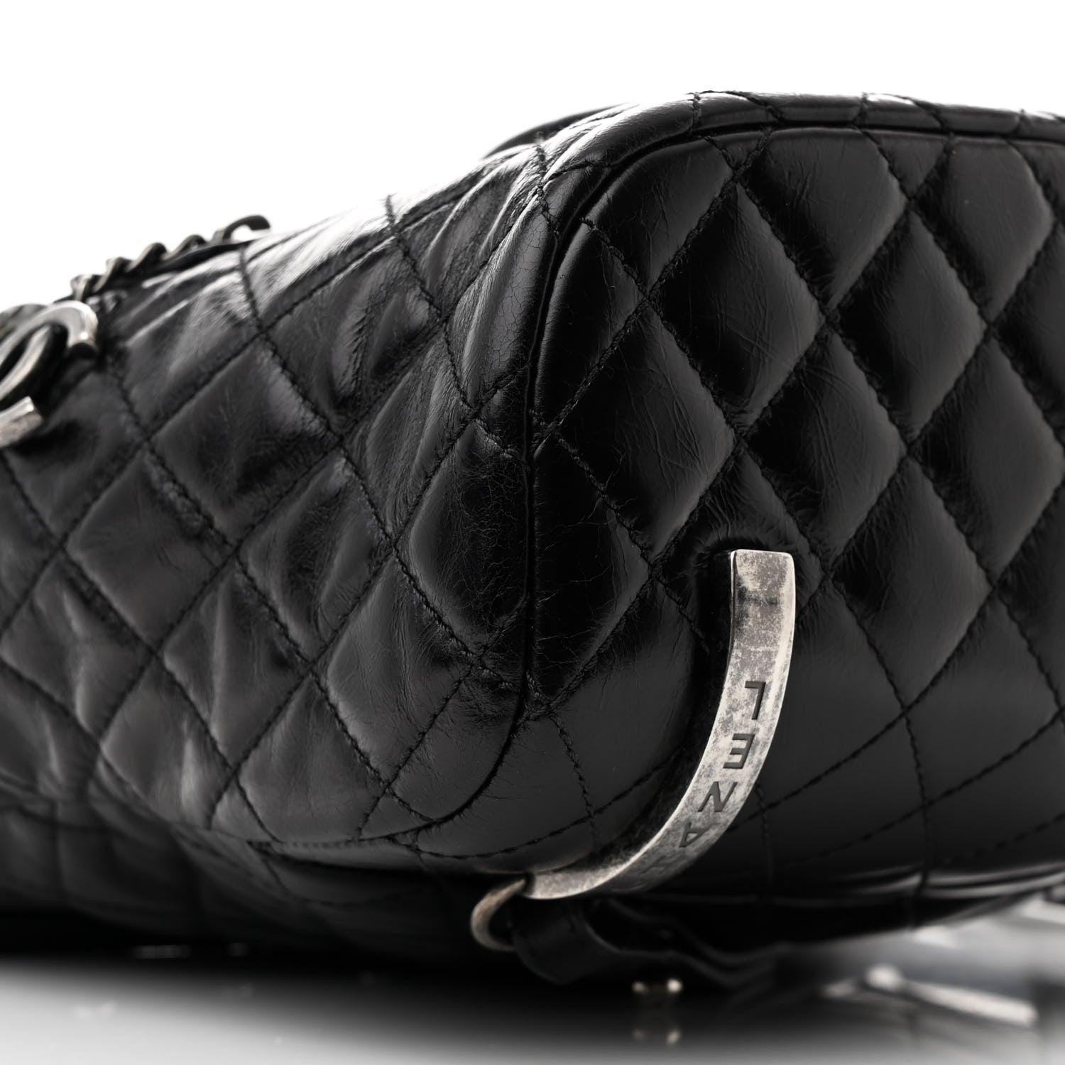 Chanel Glazed Calfskin Quilted Small Salzburg Mountain Backpack Black 9 of 11