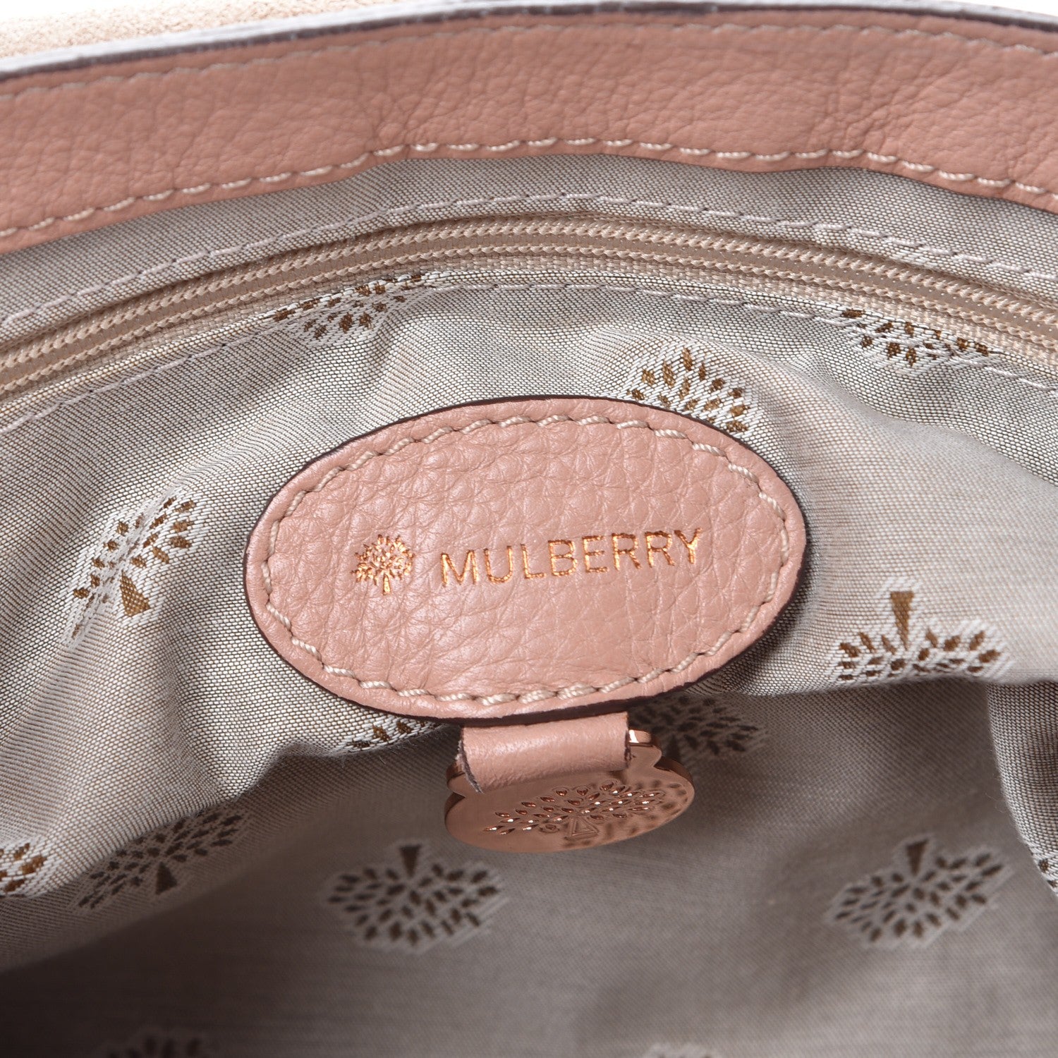 Mulberry Heavy Grain Calfskin Edie Crossbody Powder Beige 6 of 12