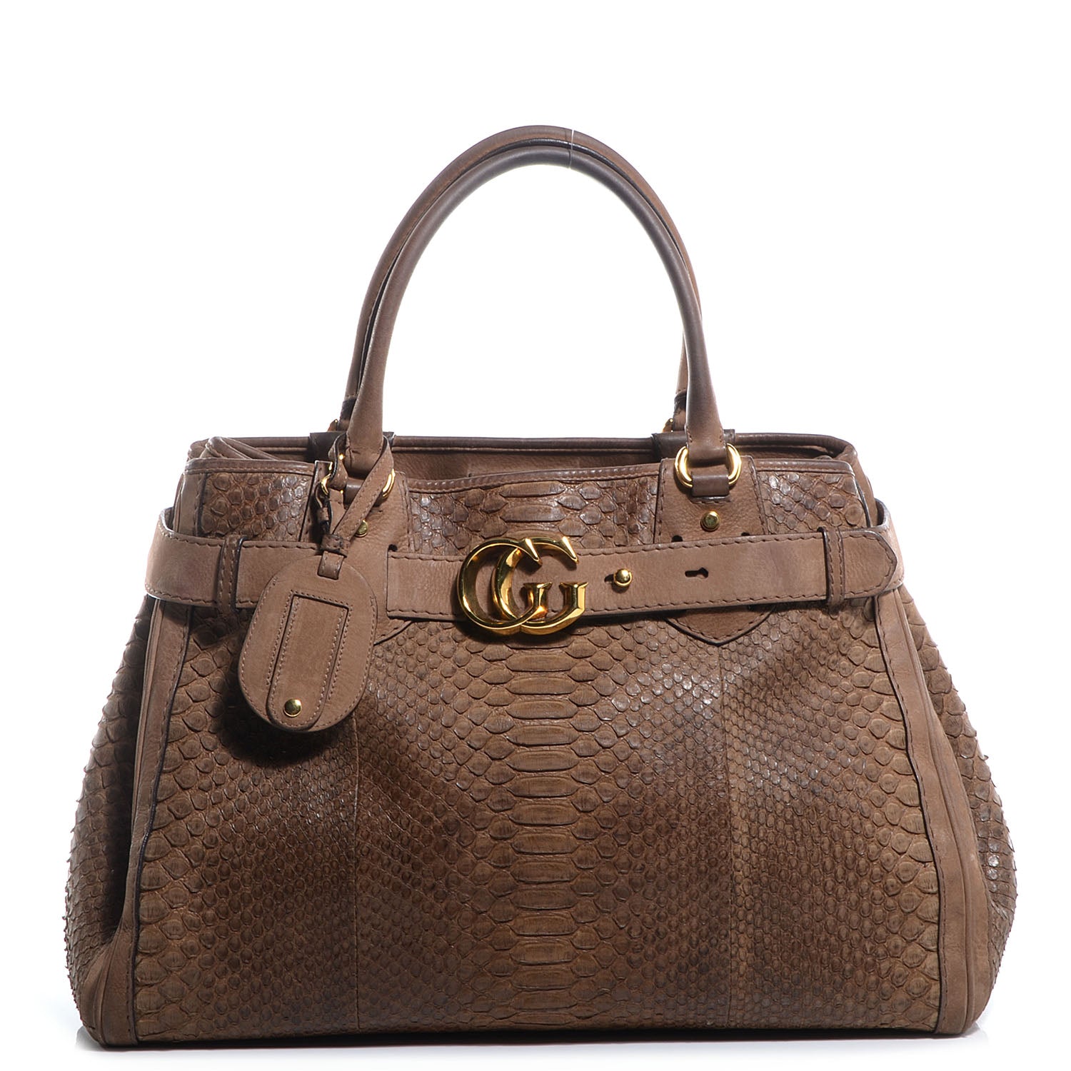 Gucci Python Large GG Running Tote Brown 1 of 8
