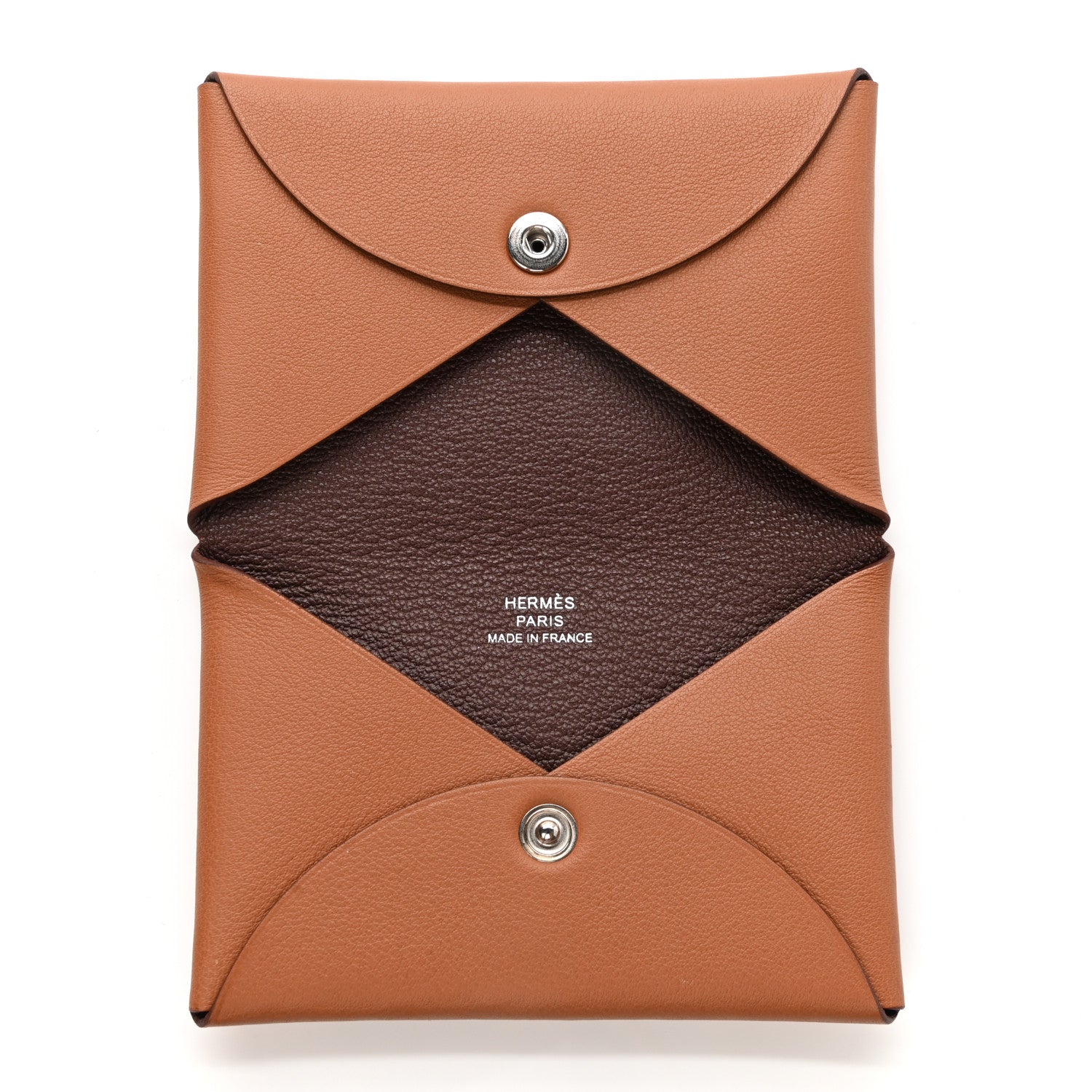 Hermes Swift Calvi Sailor Tattoo Card Case Gold Havane 5 of 7