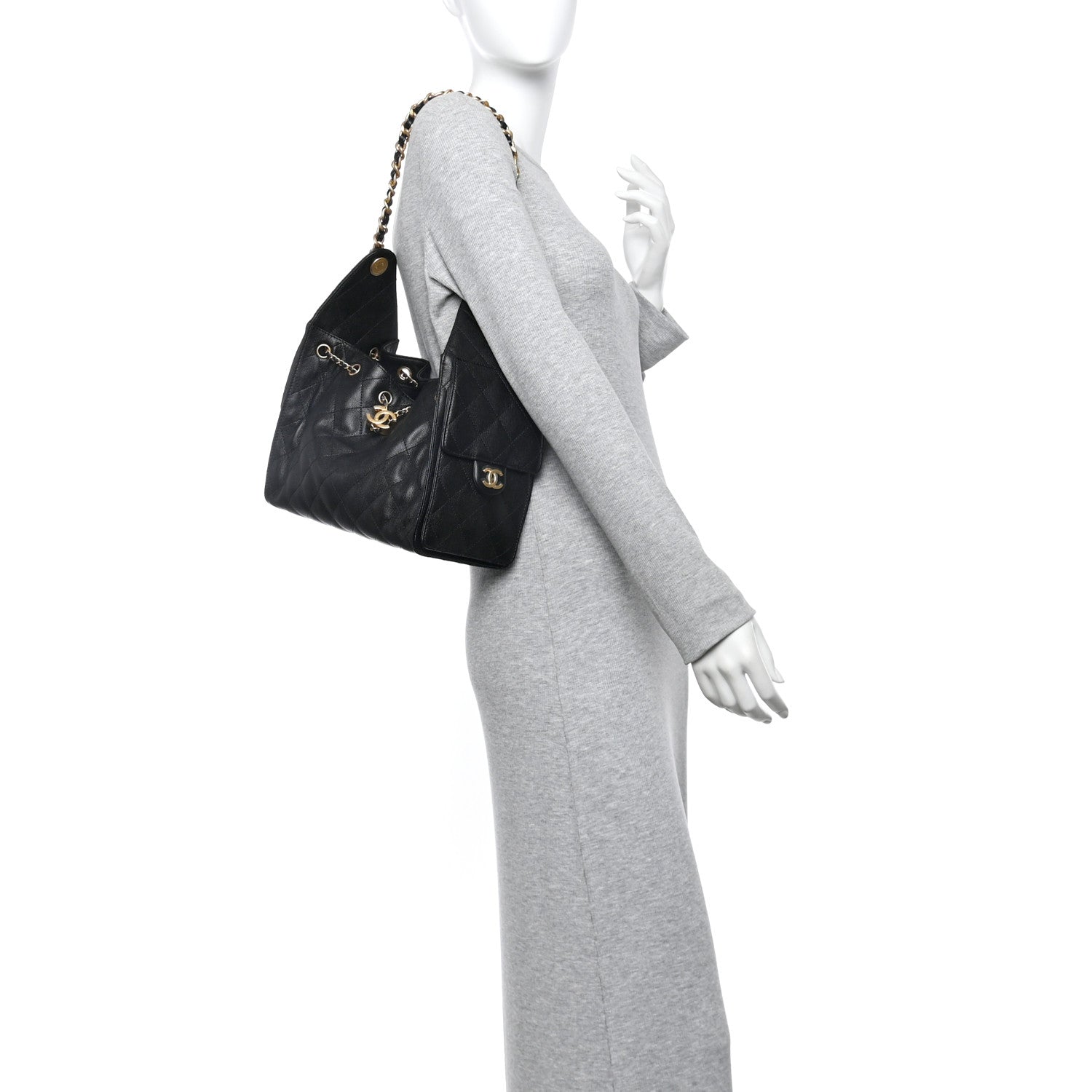 Chanel Caviar Quilted Small Chanel 25 Handbag Black 2 of 10