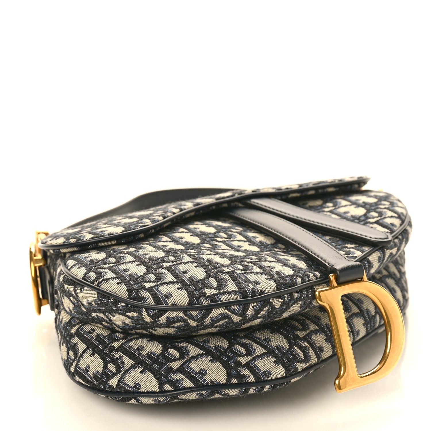 Christian Dior Oblique Saddle Bag Blue 4 of 7