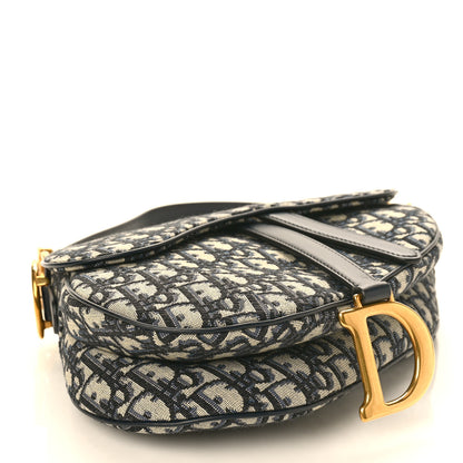 Christian Dior Oblique Saddle Bag Blue 4 of 7