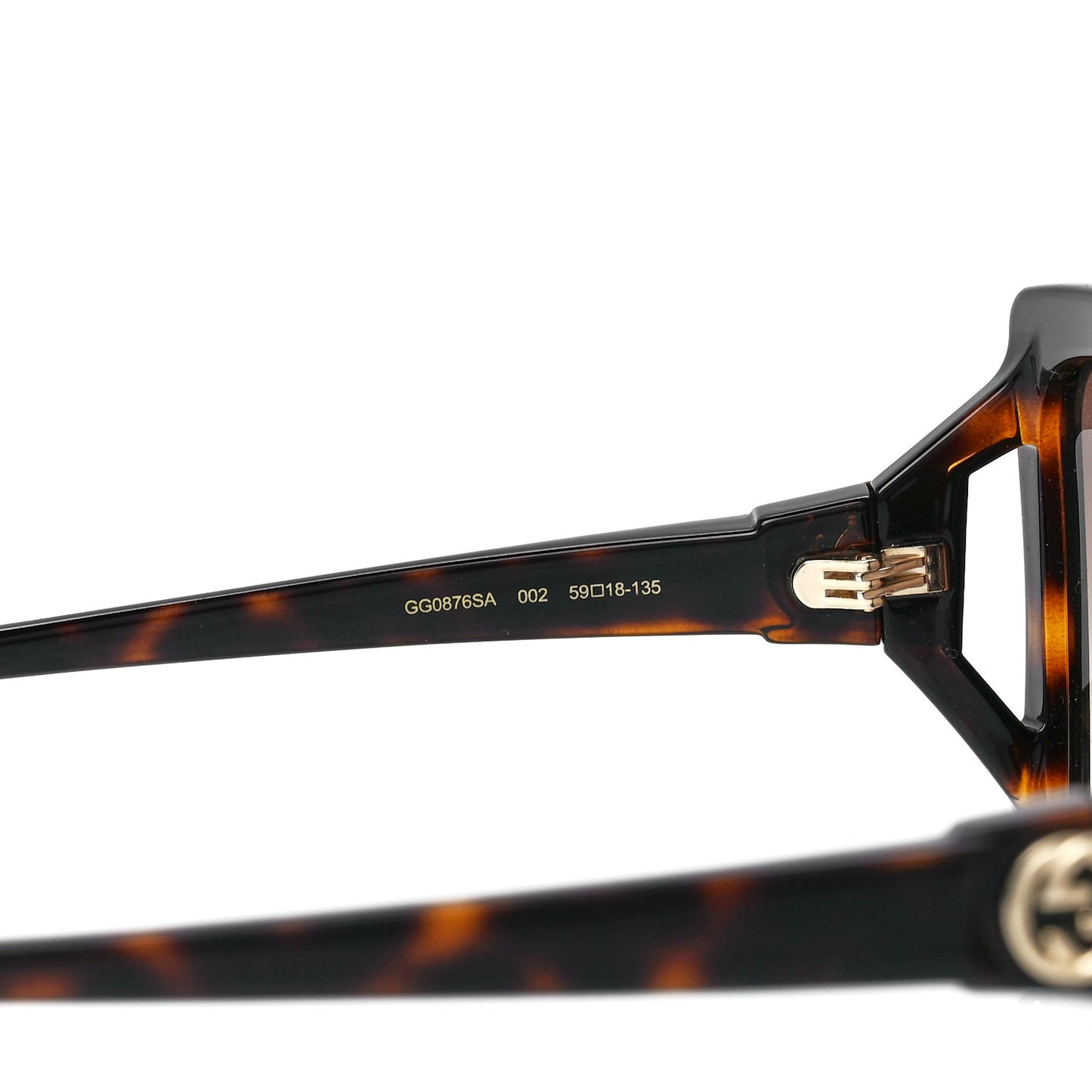 Acetate Square Frame Sunglasses GG0876SA Tortoise