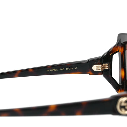 Gucci Acetate Square Frame Sunglasses GG0876SA Tortoise 5 of 7