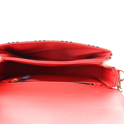 Burberry Patent 1983 Knight Check Link Shoulder Bag Bright Red 5 of 9