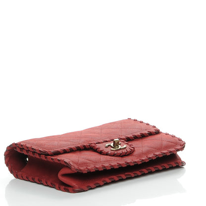 Chanel Metallic Calfskin Small Happy Stitch Flap Red 4 of 9
