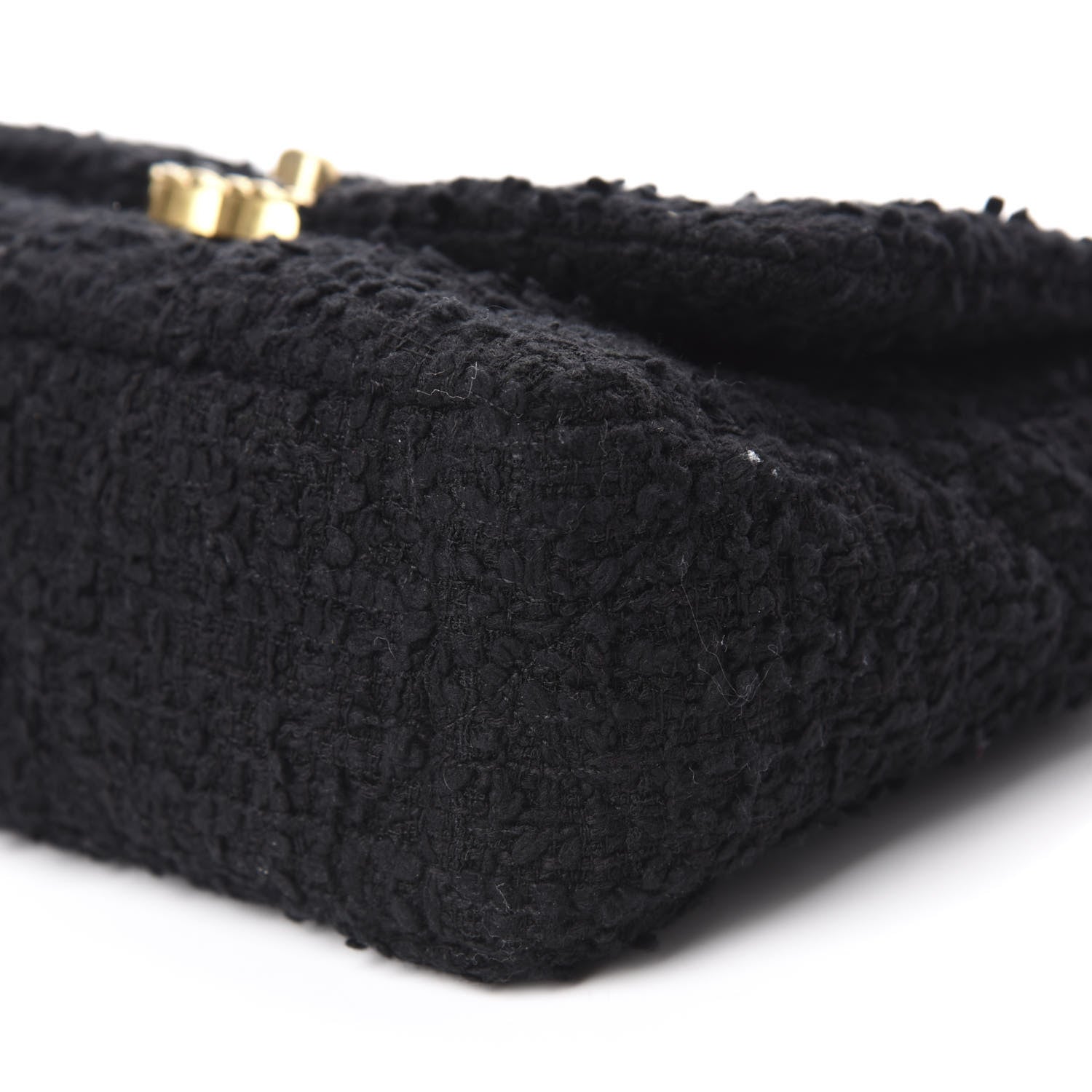 Chanel Tweed Quilted Medium 19 Flap Black 7 of 10