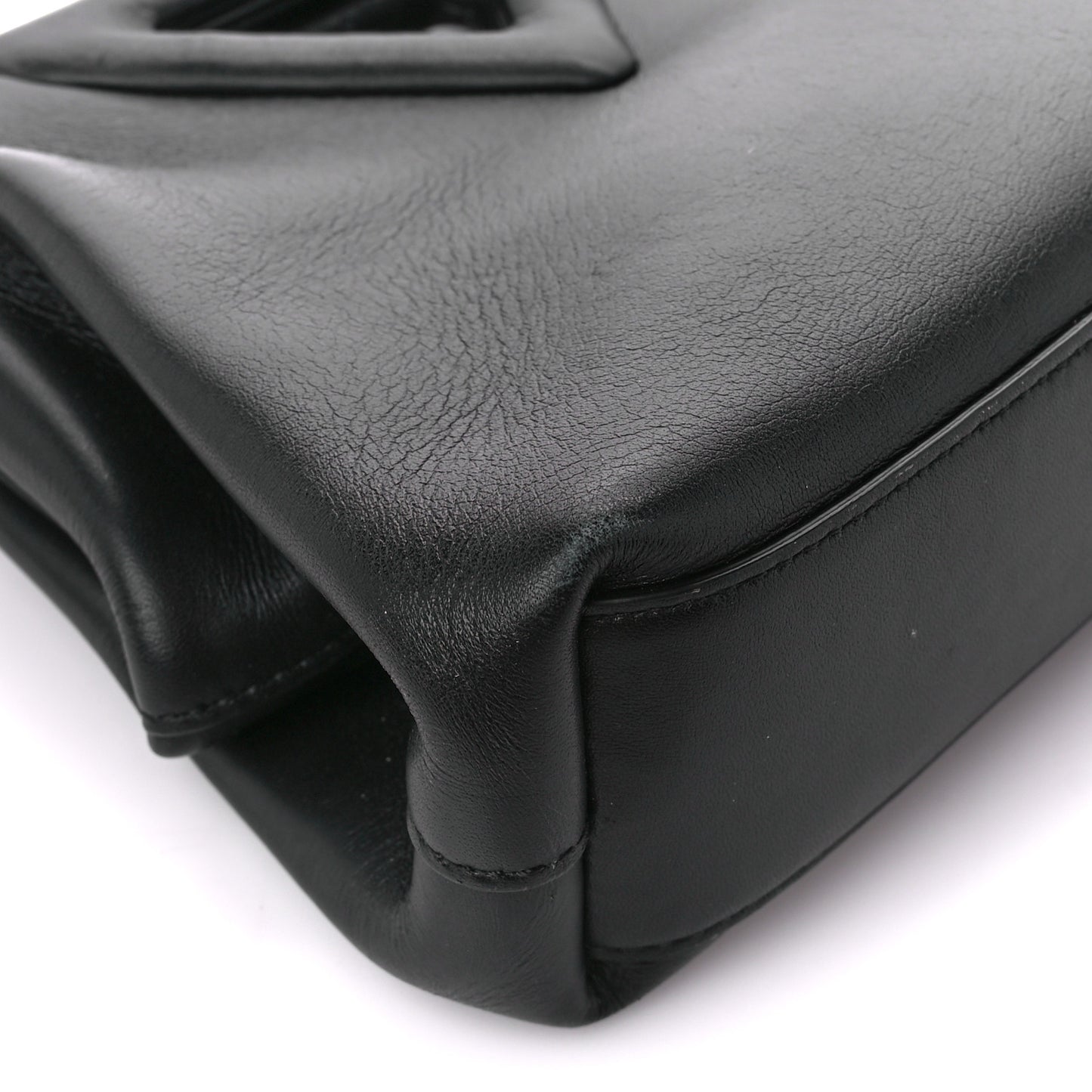 Calfskin Small The Point Triangle Bag Black