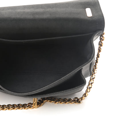 Louis Vuitton Grained Calfskin Lockme Chain Bag Black 5 of 9