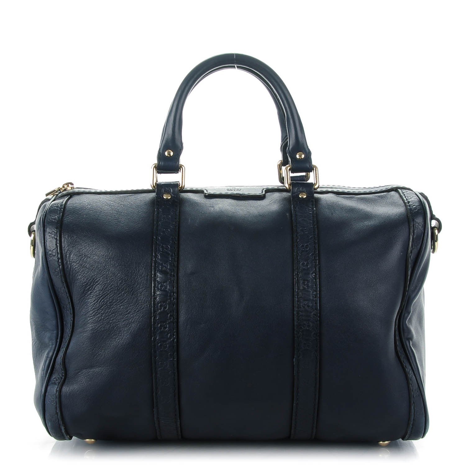 Gucci Calfskin Microguccissima Trim Medium Boston Blue Sapphire 1 of 10