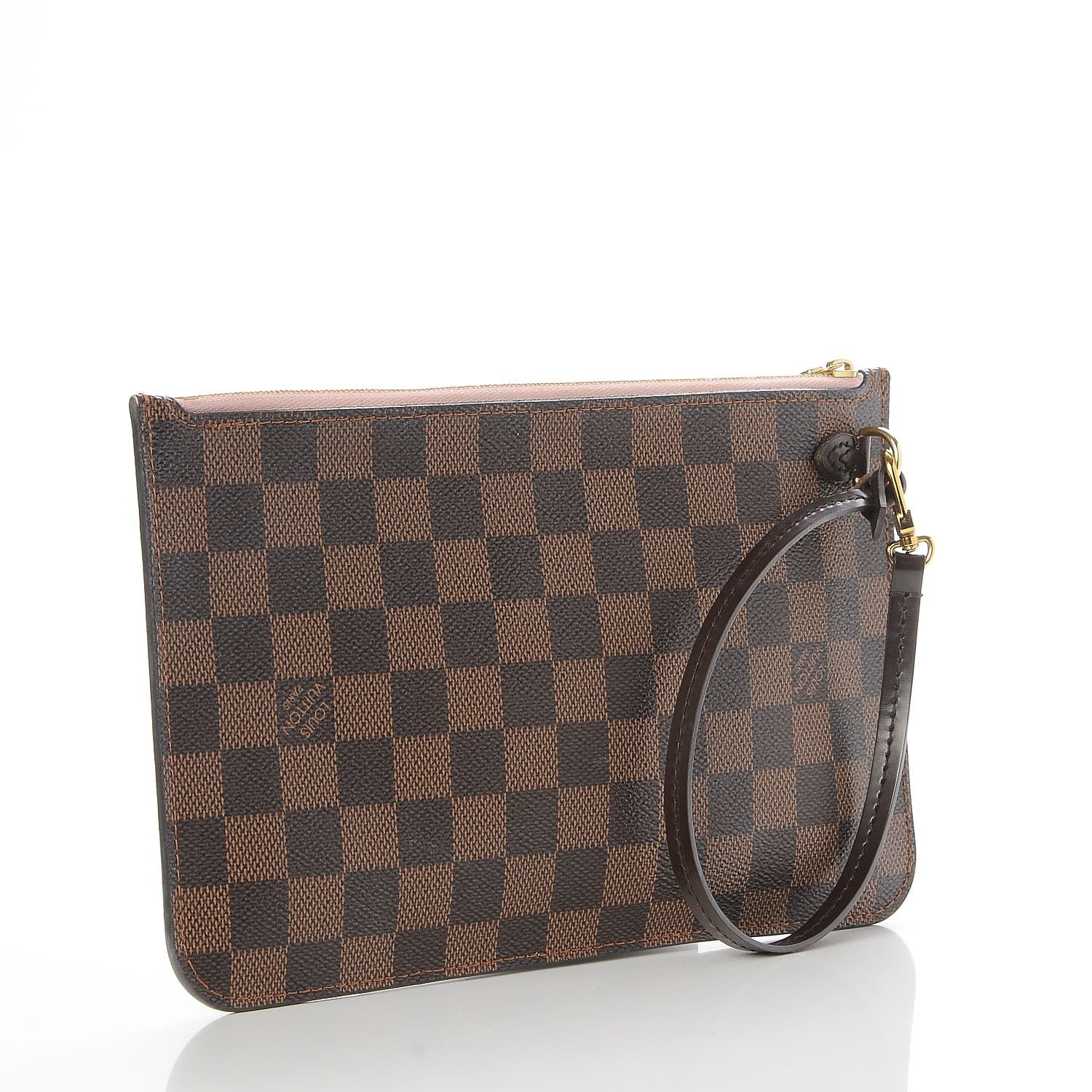 Louis Vuitton Damier Ebene Neverfull MM GM Pochette Rose Ballerine 3 of 9