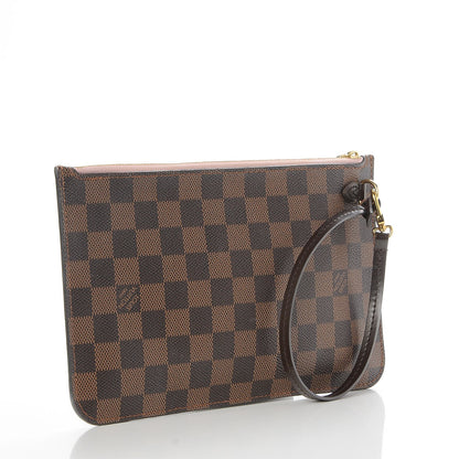 Louis Vuitton Damier Ebene Neverfull MM GM Pochette Rose Ballerine 3 of 9