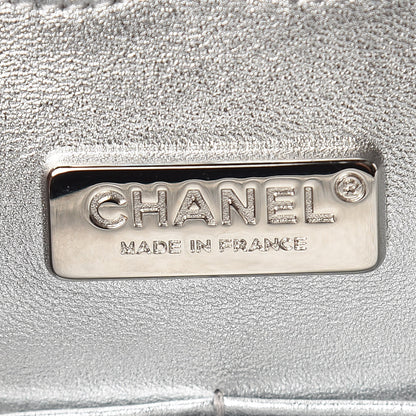 Chanel Lambskin Hand Painted Medium Double Flap Black Silver 8 of 11