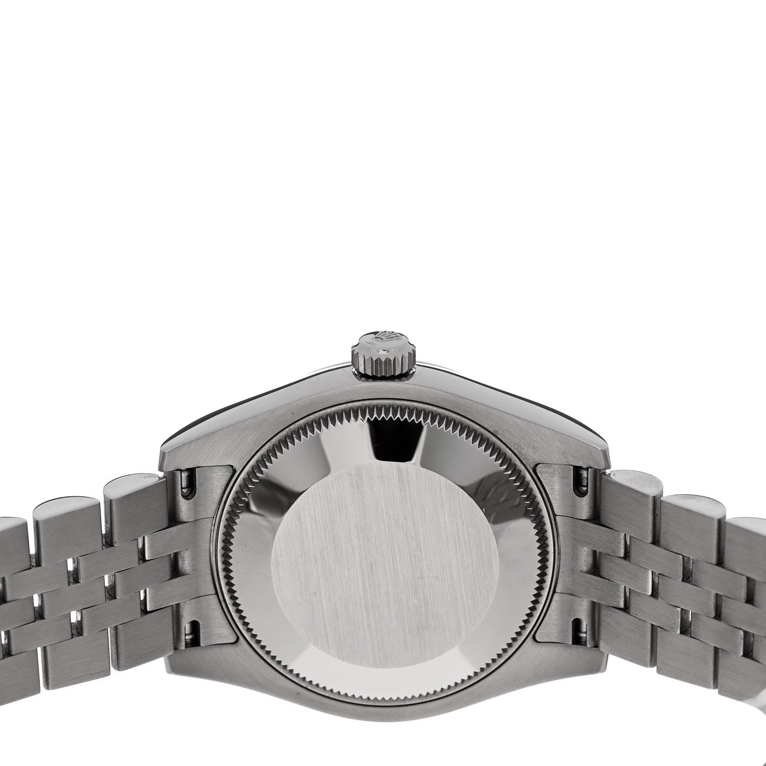 Rolex Stainless Steel 18K White Gold Diamond 31mm Oyster Perpetual Datejust Watch Dark Grey Roman 178274 4 of 5